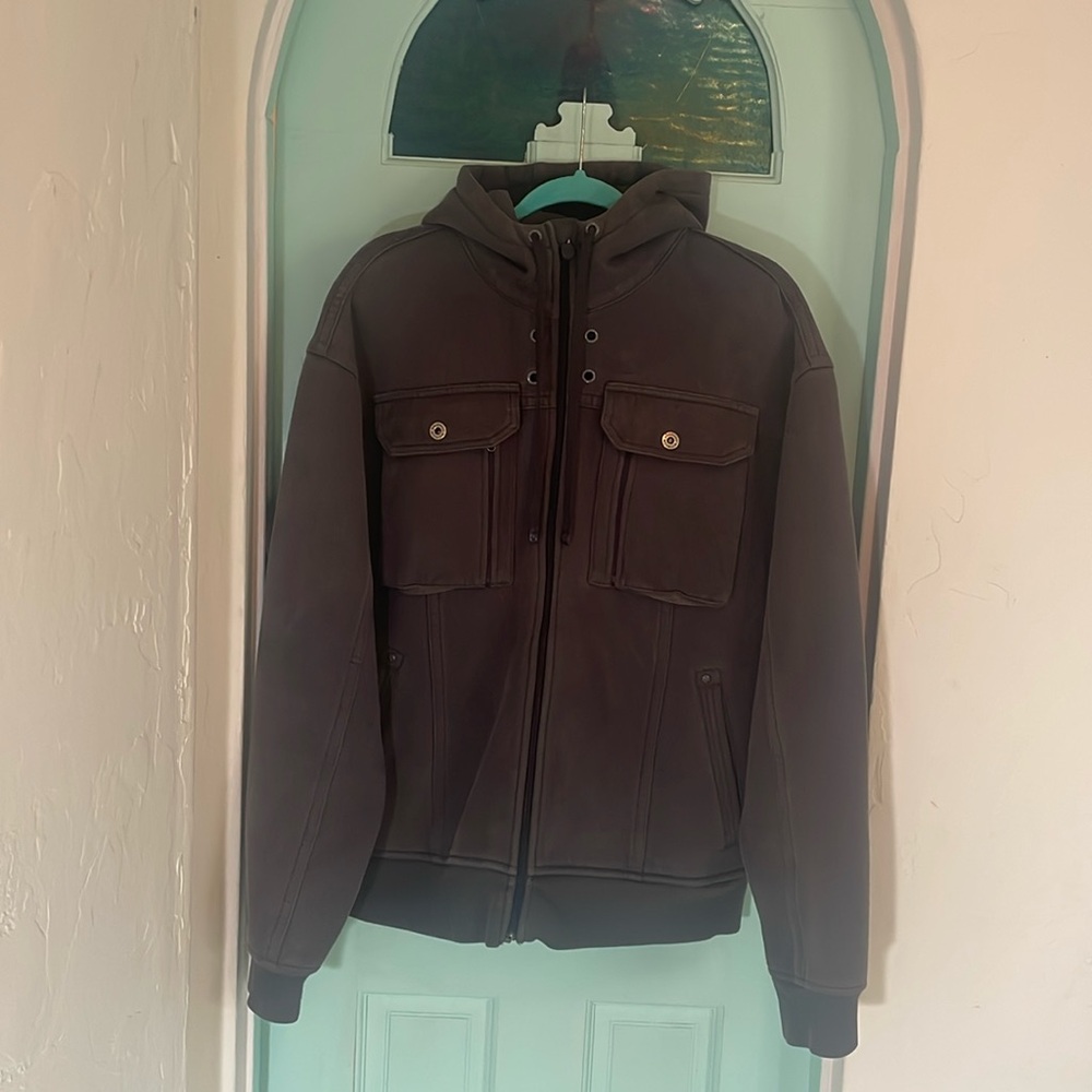 Vintage Navy Lululemon Hooded Jacket with Front Pockets Size Large